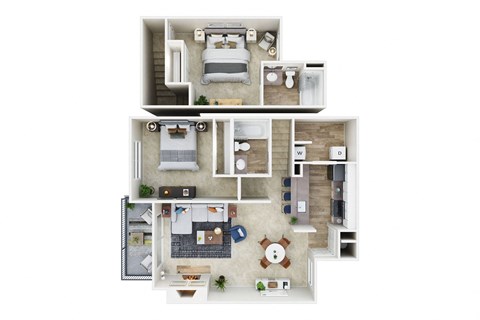 Two bedroom townhome